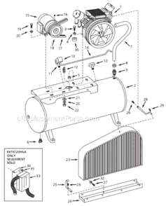 Page A Diagram and Parts List for EX15120HA 2005 Campbell Hausfeld Compressor